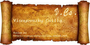 Visnyovszky Csilla névjegykártya