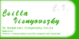 csilla visnyovszky business card